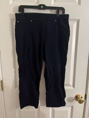 Navy Stretch Pull-On Pants